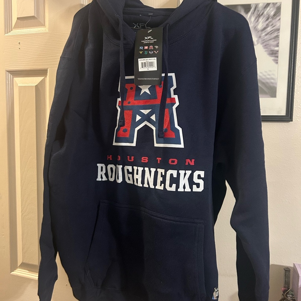 Houston Roughnecks Navy Blue Hoodie
